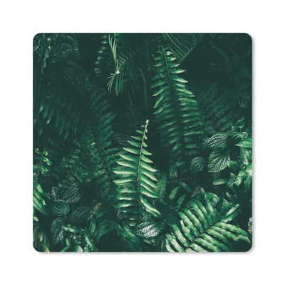 Produktbild von MuchoWow® Mauspad Mousepad Blätter - Dschungel - Natur - Tropisch - Pflanzen 20x20 cm - Mousepads - Maus Mat - Pad - Mausunterlage - Desk Mat - Bureauartikeln