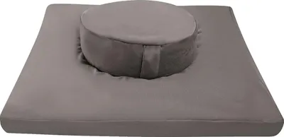 Obrázok produktu pre Súprava vankúšov na meditáciu, ergonomický dizajn, univerzálna na použitie v interiéri aj exteriéri, svetlosivá farba
