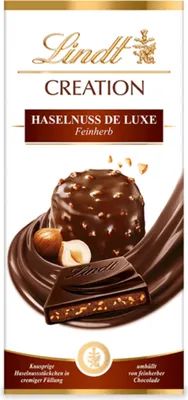 Produktbild von Lindt Creation Haselnuss de Luxe mit feinherber Schokolade 150g