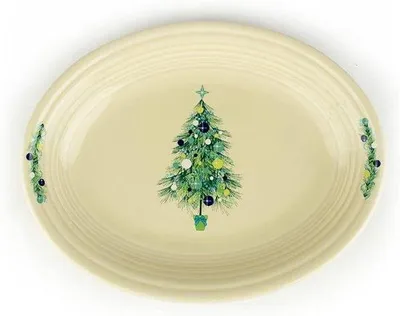 Produktbild von Famanu Servierschale Oval - 29 cm mit Weihnachtsmotiv