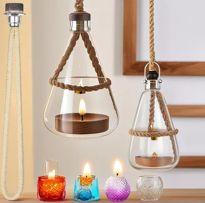 Produktbild von 2 Stück Dochte für Lampen, Ersatzdocht für Öllampen, katalytischer Brenner und Aromatherapie-Diffuser zur Luftkontrolle für Wohnraumdekoration (Gold)