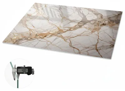 Produktbild von Glas Tischplatte 120x80 cm – Tischauflage aus gehärtetem Glas – Glasplatte für Esstisch – Küchentischplatte aus Glas – Tischschutz Glas modern – Dekorative Glasplatte – Pflegeleichte Glastischplatte – Sicherheitsglas Tischplatte – Marmoradern, KI-generiertes Bild