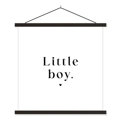 Produktbild von MuchoWow® Textilposter Kinder - Sprichwörter - Kleiner Junge - Zitate - Jungen 120x120 cm mit schwarzem Rahmen - Aufhängungsset
