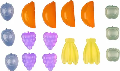 Produktbild von 16x EISWÜRFEL Set "Früchte" aus Kunststoff wiederverwendbar Kühlsteine Eis Cube Würfel 86
