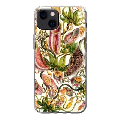 Produktbild von MuchoWow® Handyhülle Schutzhülle Hülle für iPhone 13 mini Nepenthaceae - Künstliche Blumen Silikon Softcase Handy Hülle - Softcase