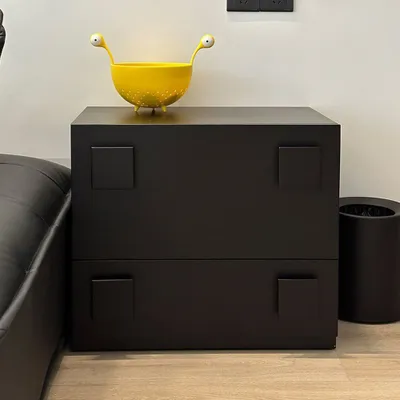 Produktbild von 360Home Schrank aus Massivholz Beistellschrank Kommode Schwarz