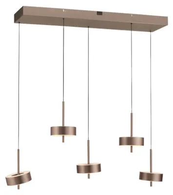 Obrázek produktu pro PAUL NEUHAUS závěsné svítidlo Q-ROTATE, 5ramenné, tmavě hnědé, s nastavitelnou výškou, ZigBee, 2700–5000 K, č. výrobku 2249-34