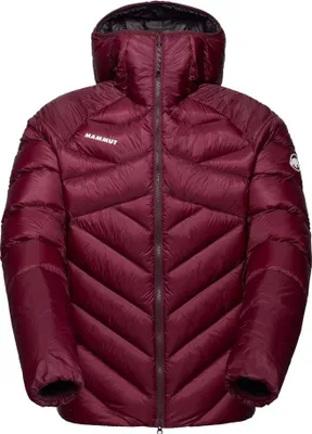 Bordeauxrote Mammut Taiss IN Hooded Jacke mit Kapuze und durchgehendem Reißverschluss