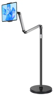 Produktbild von Verstellbarer Tabletständer - Tablet Halter - Gänseneck Halter - Universelle Kompatibilität 4,7–13" - Schwere Basis - Stoßfest - Tablethalter