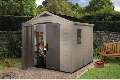 Image de KETER Factor Abri de jardin 8x8, 257 x 243 x 255 cm, beige KETER 209875