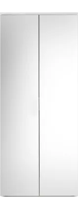 Produktbild von Froschkönig24 Schuh-Dielenschrank Lincoln 4, Weiß, Spiegel, 11 Böden, modern, Hochglanz, MDF/Spanplatte, 80 x 190 x 35 cm
