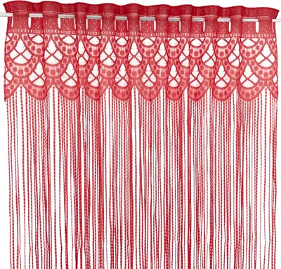 Produktbild von heimtexland ® Fadengardine Zuschneidbar Insektenschutz Vorhang Türvorhang Raumteiler Gardine Typ570 Bordeaux Rot 160x145