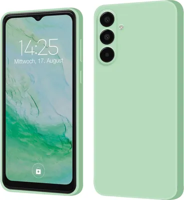 A product shot of a phone case, shown from the front and back.