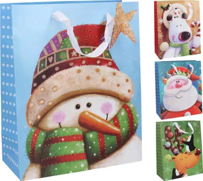 Produktbild von Geschenktüte M 32x26x12 cm Weihnachten
