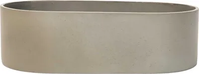 Image de VIVANNO Bac à plantes en fibre de verre SOLENA, gris béton, design béton - 35 x 20 x 10 cm