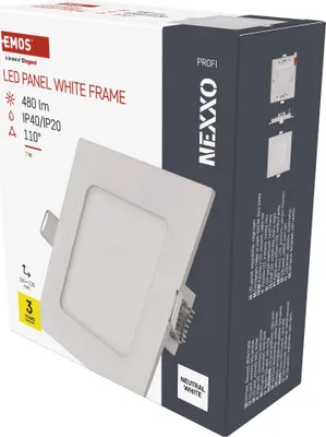 LED podhledové svítidlo NEXXO bílé, 12 x 12 cm, 7 W, neutrální bílá