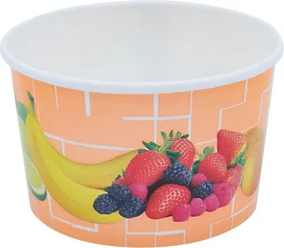 Produktbild von 100x Eisbecher Pappe rund 340 ml Ø 101mm Höhe 63mm "Fruchtreigen"