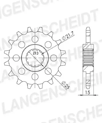 Zdjęcie produktu dla Zębatka Supersprox 525 - 14T CST-1182:14|zębatka 22,0/25,0