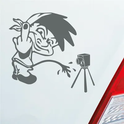 Produktbild von Auto Aufkleber Männeken Piss  Tuning Radar 10x10 cm Grau Sticker Heckscheibenaufkleber