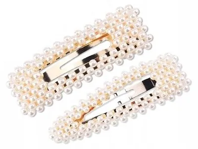 Produktbild von Sajbazar Goldene Perlen Haarspangen Set 2 Stück