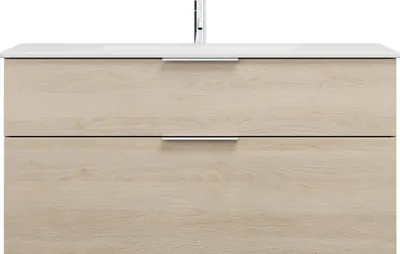Image de burgbad Eqio Slim lavabo en céramique avec meuble sous-lavabo, 1220x490x620mm, SHBT122F3180C0001G0146