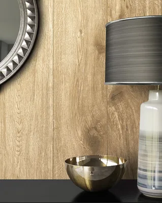 Produktbild von NEWROOM Tapete Beige Vliestapete Holzbalken - Holzwand Landhaus Braun  Holz Streifen Naturholz Natur Holzpaneele