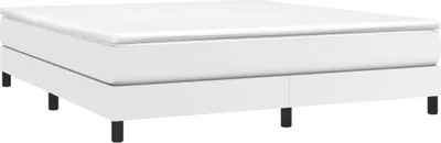 Produktbild von Cloris DesignMöbel Klassische Betten - Weiß BoxspringBettgestell - Doppelbett Weiß 160x200cm Kunstleder Schlichtes5509807