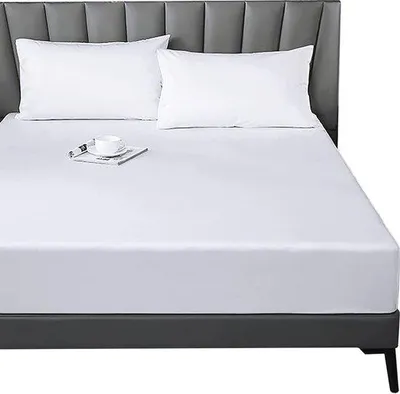Produktbild von Famanu Spannbettlaken 180 x 200 cm - 100% Baumwolle - Atmungsaktiv & Weich - Weiß