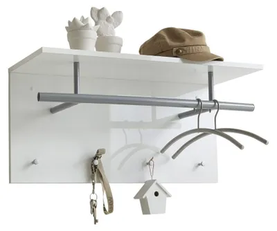 Immagine prodotto di Appendiabiti da parete FMD 72x29,3x34,5 cm bianco lucido