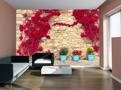 Produktbild von Vlies Fototapete 400x280 cm Tapeten Wandtapete XXL Blumen Steine b-A-0009-a-c