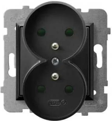 Produktbild von Ospel GP-2URZP/m/33, Schwarz, IP20, 16 A, 71 mm, 45 mm, 71 mm
