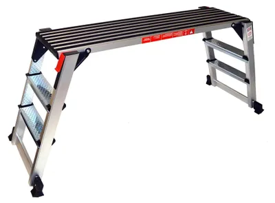 Produktbild von Arbeitsplattform Arbeitsbühne Gerüstleiter 70 cm Arbeitshöhe Aluleiter Tritt Stufentritt