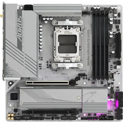 Zdjęcie produktu dla Gigabyte B650M A ELITE AX ICE        (B650,AM5,mATX,DDR5)