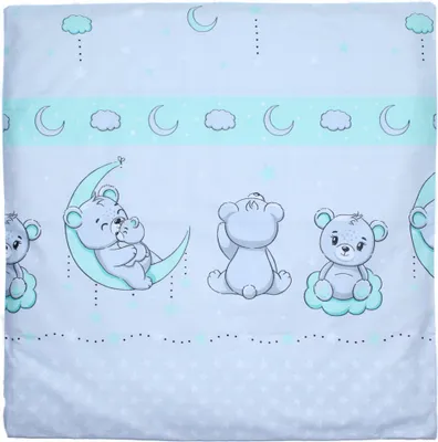 Produktbild von Primawela Deko Kissenbezug Bezug für Baby Kind für Kissen 80x80 cm 4. Bärchen Minze