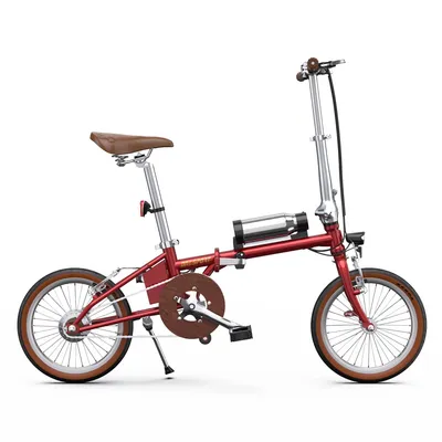 Produktbild von 16" Klappbar Elektrofahrrad 36V5.2Ah E-Bike Pendeln Leichtes 14.5kg ​​2,5h laden​ Retro-E-Bike für Damen Herren E-Bike Cityräder Faltbar Rot