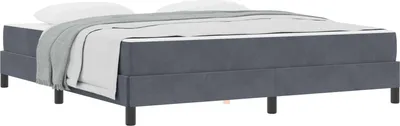 Obrázek produktu pro vidaXL Skříňová postel s matrací tmavě šedá 180 x 200 cm látka