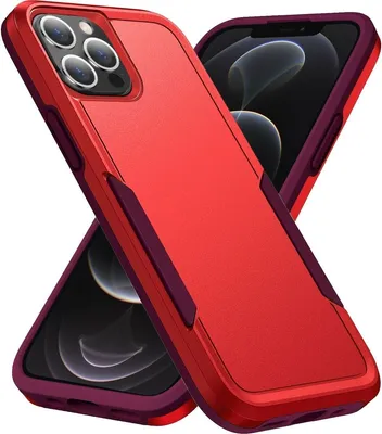 Produktbild von Mobigear Heavy Armor iPhone 14 Pro Max Hülle Hardcase Backcover Stoßfest - Rot