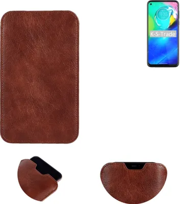 Produktbild von K-S-Trade Schutzhülle Handyhülle kompatibel mit Motorola Moto G Power Handytasche Kunstleder Sleeve in braun