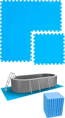 Produktbild von 14 m² Poolunterlage - 60 EVA Matten 50x50 Pool Unterlage - Unterlegmatten Set
