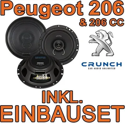 Produktbild von Crunch DSX62- 16,5cm Koaxsystem für Peugeot 206 - justSOUND