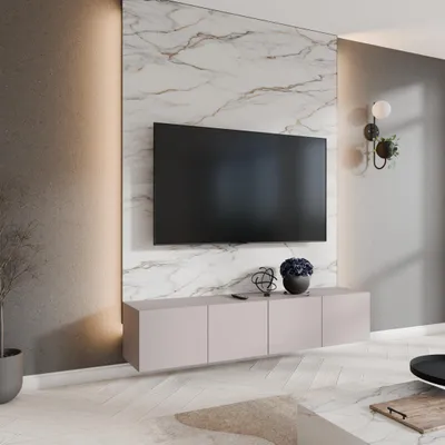 Produktbild von Margaret Hadas24 TV-Schrank Lyon Fernsehschrank TV-Lowboard 200 cm Hängend modernes Design Wohnzimmer Wandmontage, TV Möbel kaschmir