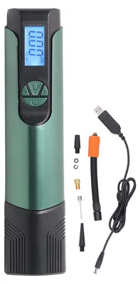 Zdjęcie produktu dla Elektryczna pompka do opon – przenośna, bezprzewodowa, ręczna pompka z wyświetlaczem LCD i lampką LED do samochodu, 70 W
