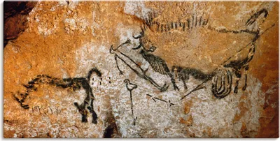 Produktbild von ARTland Leinwandbild Höhle von Lascaux 17000 v Chr Größe: 100x50 cm