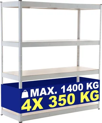 Produktbild von Lagerregal 160x60x180 cm weiß