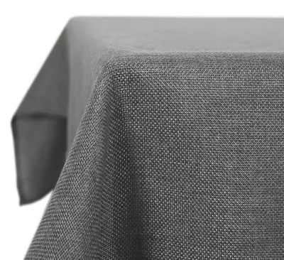 Obrázok produktu pre Obrus s vzhľadom na ľan, 132x178 cm, vodeodolný, umývateľný, sivý