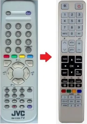 Produktbild von Ersatz Fernbedienung passend für JVC RM-C1100 | RMC1100