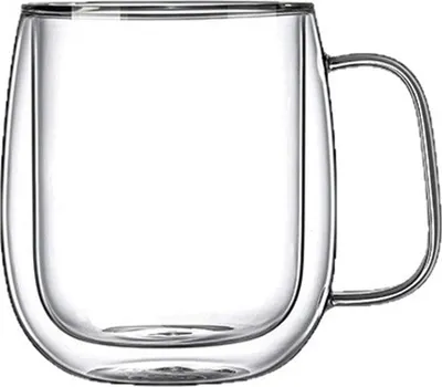 Obrázek produktu pro Šálky na kávu, průhledné sklo, dvoustěnný šálek s tepelnou izolací, izolované skleněné nádobí, na kávu, espresso, latte, čaj