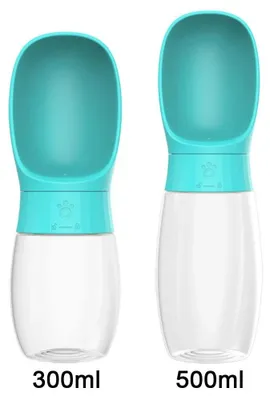 Immagine prodotto di Borraccia per cani, portatile, design a prova di perdite, turchese-PET-a, 500 ml-b