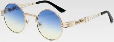 Produktbild von Vintage Runde Sonnenbrille im Steampunk-Design, Retro Metallrahmen für Damen und Herren, UV400 Schutz
