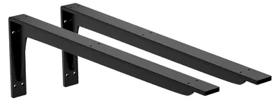 Produktbild von 2x Schwerlast Regalhalter Regalhalterung Regalträger Regal Winkel Wand bis 200kg Schwarz 440x145mm